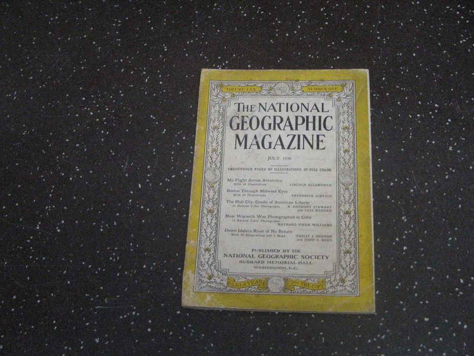 Очень редкий журнал National Geographik июль 1936