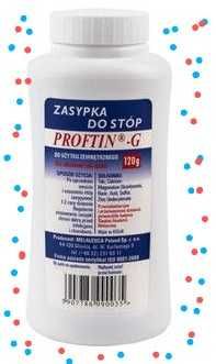 Proftin G zasypka do stóp nadmierna potliwość profilaktyka grzybicy