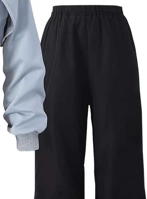Conjunto Casual 3 Peças: Capuz, Top Sem Mangas e Calças Retas