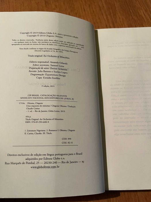 Uma Orquestra de Minorias       Chigozie Obioma