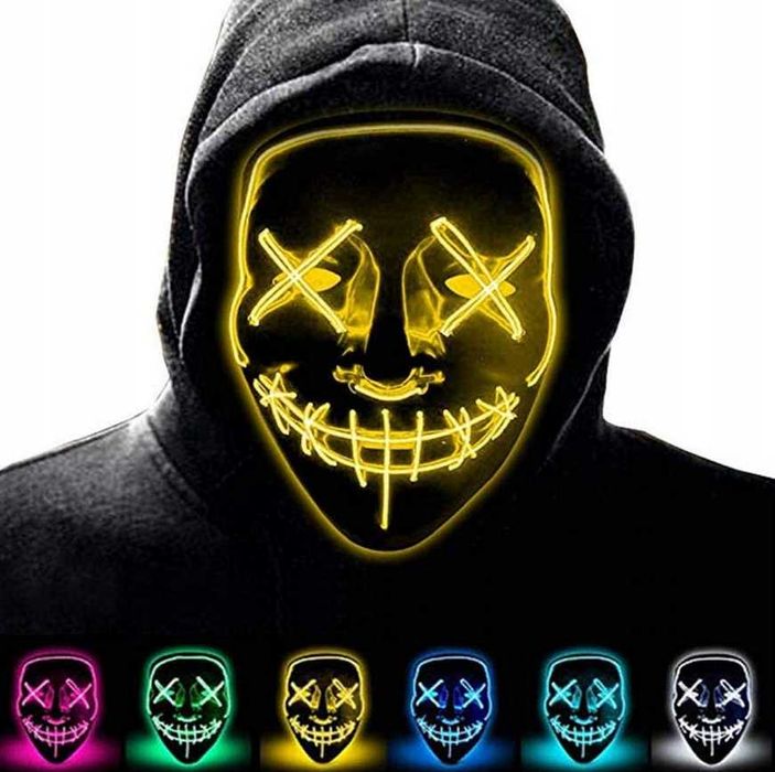 MEEGA! Maska LED na Haloween i Imprezy