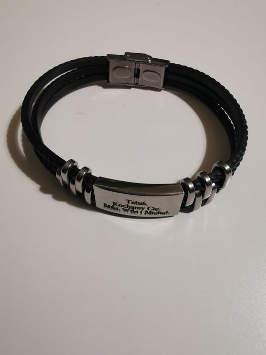 Bransoletka męska, różne grawery