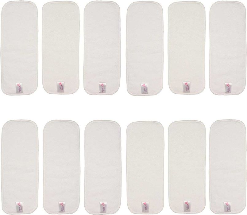 12 fralda de pano inserção de microfibra, bambu ou carvão vegetal NOVO