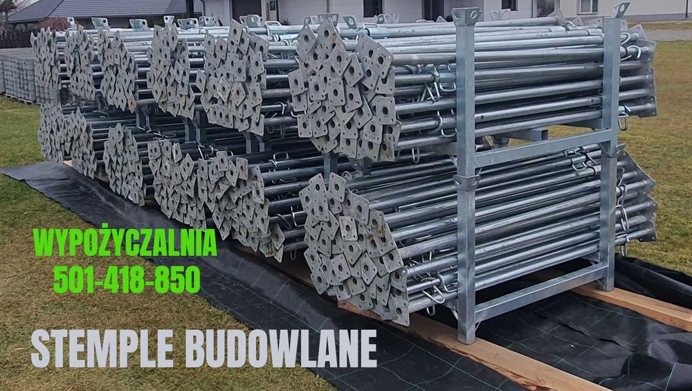 Pełny system szalunkowy stropu – stemple, doki, płyta – Wypożyczalnia