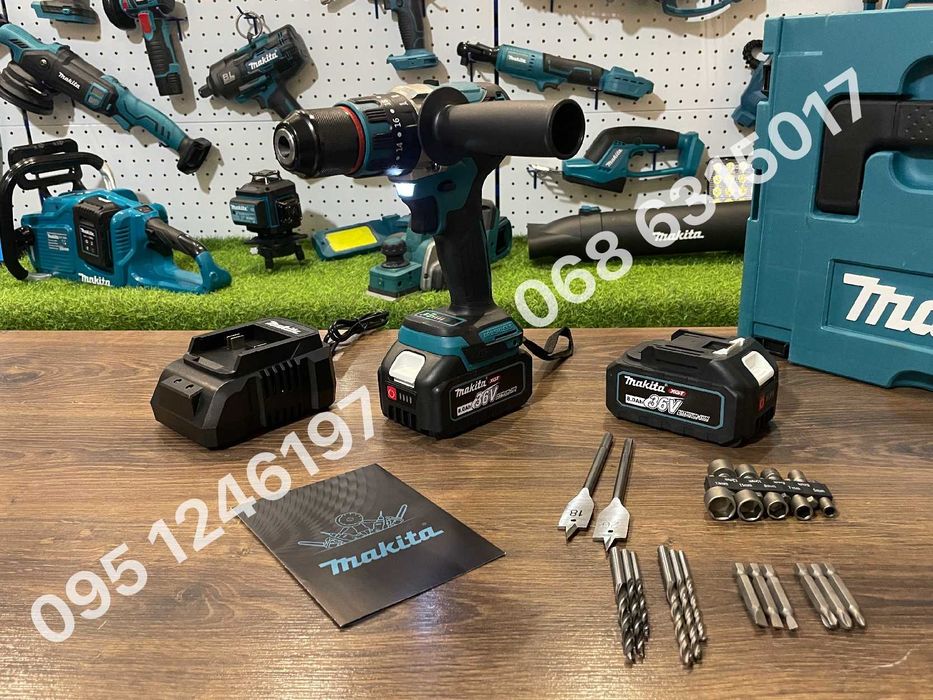 Ударный Шуруповерт аккумуляторный Makita DHP485BL 36V 8Ah шурупокрут
