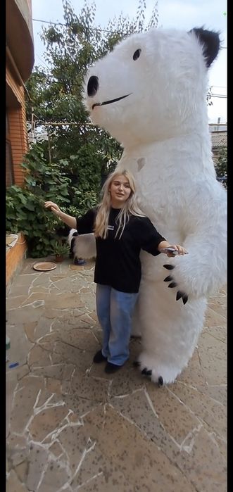 Надувной костюм медведя костюм белого медведя