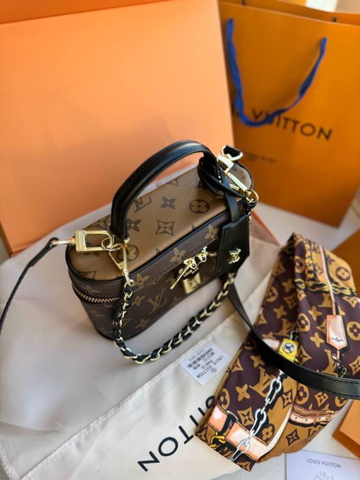Сумка Louis Vuitton Vanity, жіноча сумка луі вітон, шкіряна сумка, бочонок