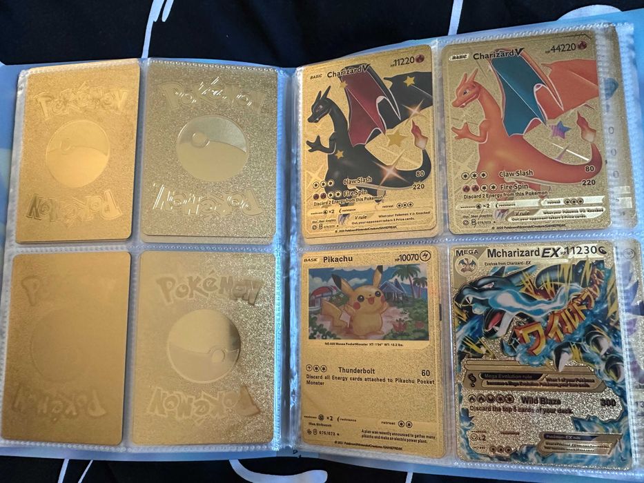 275 kart Pokemon – złote / srebrne / VMAX / klaser