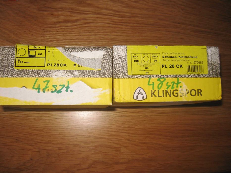 Krążki ścierne Klingspor 125mm.