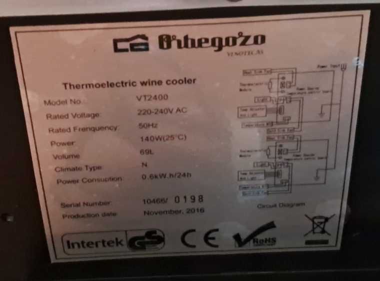 Garrafeira Frigorifica para vinho