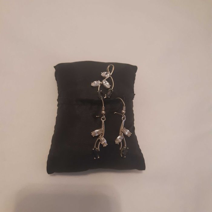 Komplet biżuterii cyrkonia kolczyki zawieszka nowe