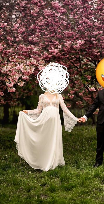 Suknia ślubna, także na ciążowy brzuszek