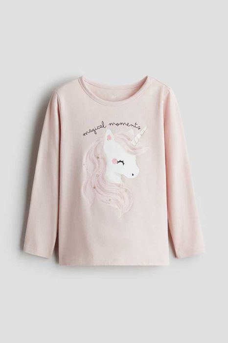 Лонгслів H&M, реглан для дівчинки, набір 3шт, Лонг 100% бавовна