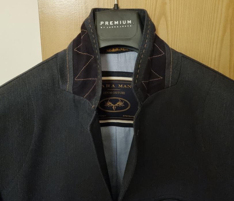 Marynarka męska Zara, grafitowa, slim fit r.54