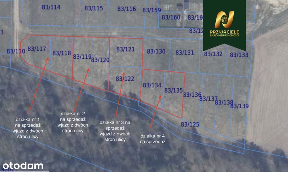 Działka 801 m2 pod zabudowę bliźniaka pod lasem !