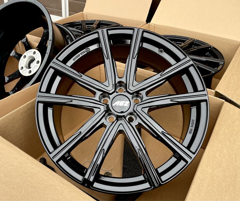 4x Felgi aluminiowe NOWE czarne 5x100 r18 et46 7,5J Alufelgi (Germany)