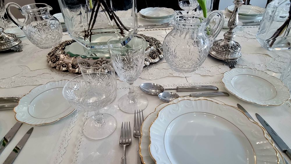 Serviço de cristal Saint Louis de copos para 12