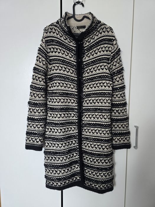Ciepły sweter kardigan wełna alpaka