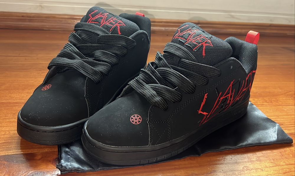Кросівки чоловічі DC Slayer, розмір 43 устілка 27,5 см, нові чорні замша street/skate стиль