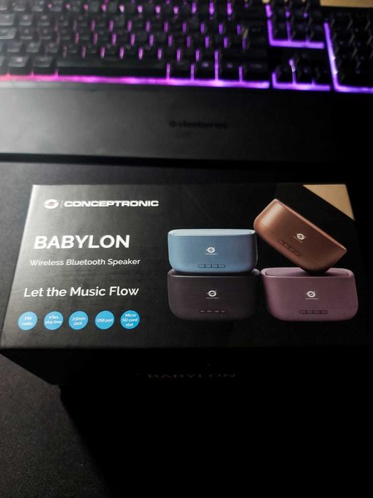 Coluna Wireless Bluetooth BABYLON dourada