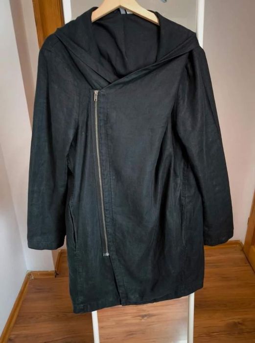 Kurtka czarna płaszcz ramoneska 38 lniana
