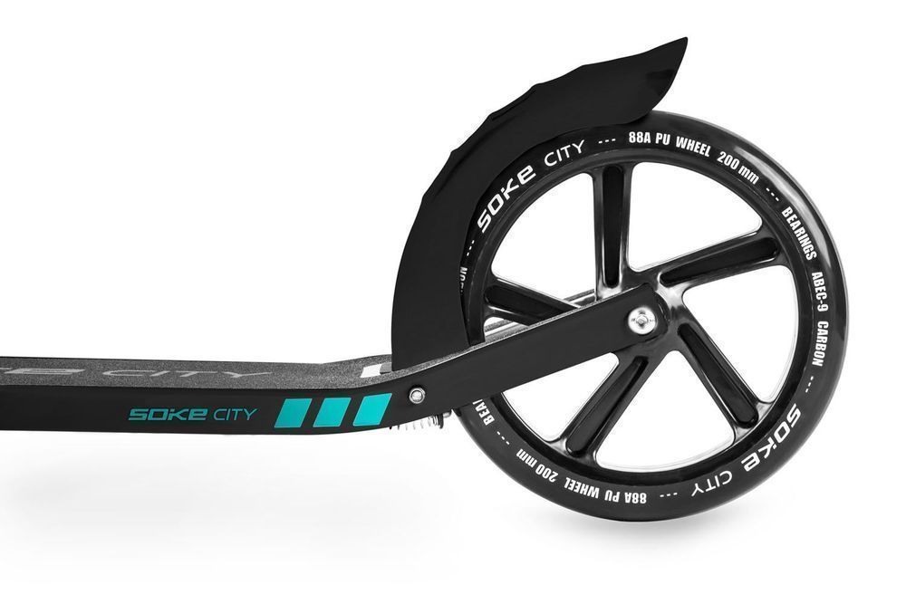 Hulajnoga dwukołowa, Soke City, czarno-turkusowa