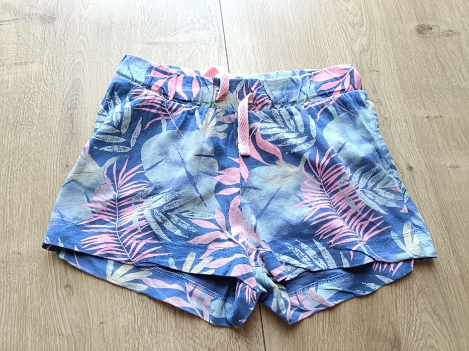 Cool club krótkie spodenki dziewczęce różowe liście paproć rozm 134