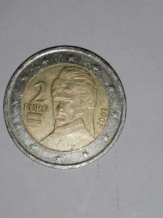 Moeda rara com defeito - 2€ Áustria 2002