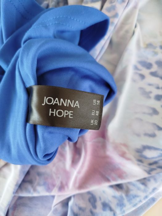 Długa niebieska sukienka Joanna Hope rozmiar 48 zwiewna