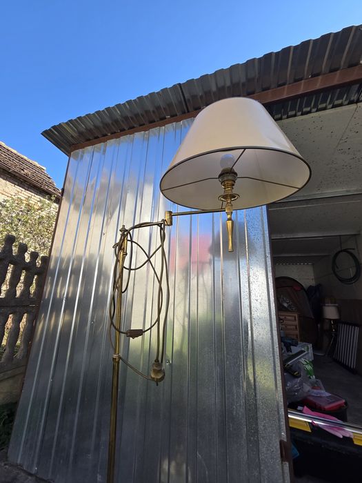 Lampa stojąca mosiężna