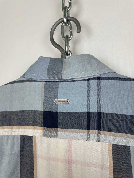 Barbour жіноча блакитна сорочка в клітинку