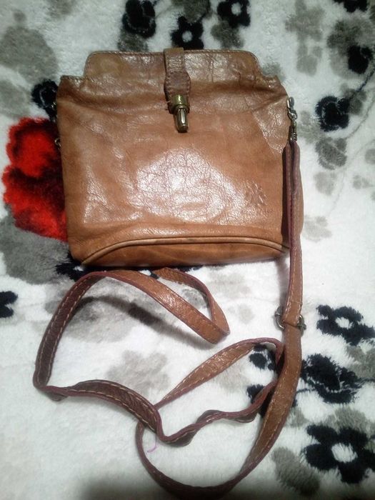 Кожаная сумка кросбоди genuine leather borse in pelle Италия