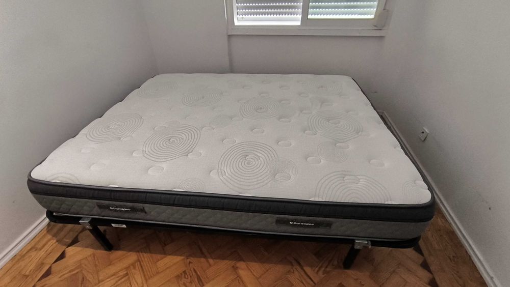 Colchão dormindeo + estrado + 2 almofadas