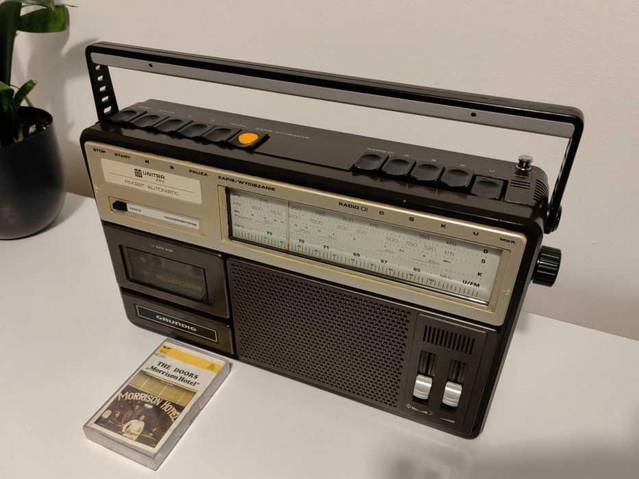 Radiomagnetofon Unitra Grundig Kasprzak Nowy UKF *Sprawny Kaseta PRL Vintage PRL