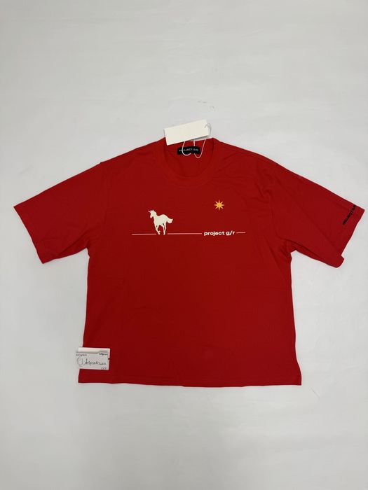 project gr ダメージtシャツ　protocol index Футболка Project Gr S M L protocol index Definately red hourse tee