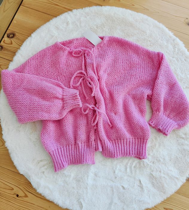 Sweter z wiązaniem kokardki oversize s-xl