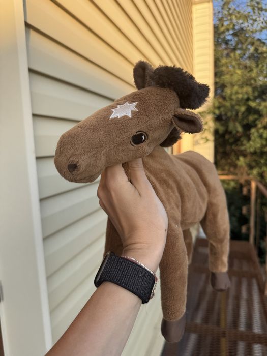 Мякі іграшки коник та тигрик