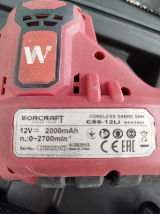 Пила сабельная аккумуляторная Worcraft CSS-12Li