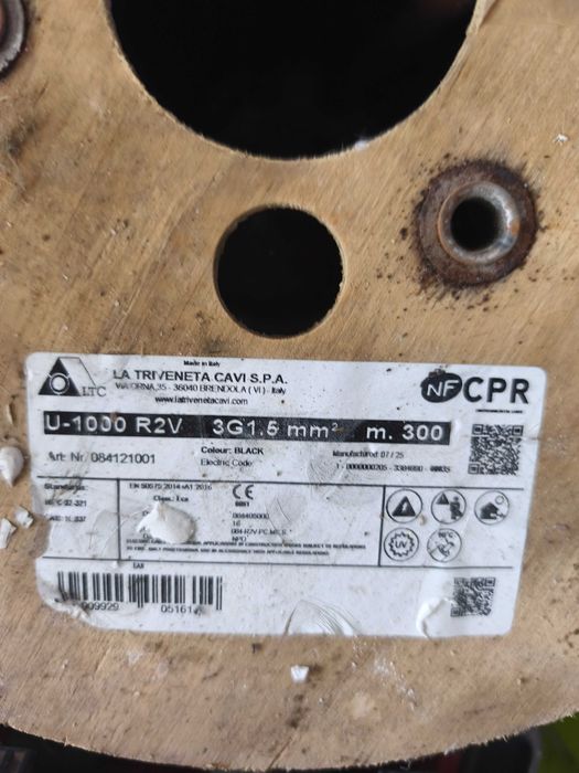 Cabo elétrico 3x 2.5 e 3x 1.5... bobinas 300m