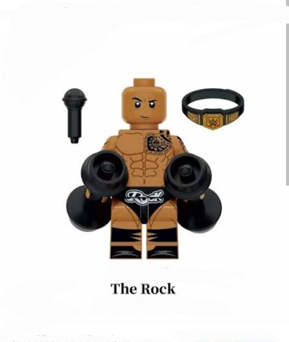 Nowe klocki figurka The Rock Dwayne Johnson wrestler kompatybilne z Lego wrestling aktor