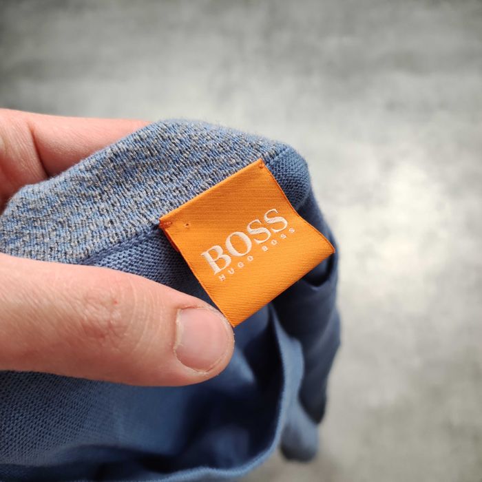 MĘSKI PREMIUM Lekki Sweterek Longsleve Bluzka Hugo Boss Orange Jedwab!