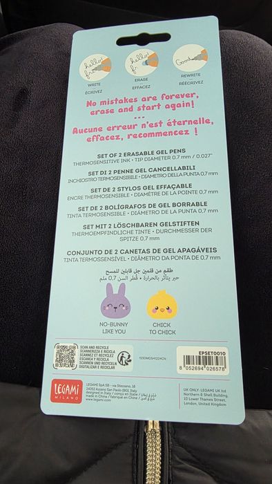 2 canetas legami pascoa 2026
