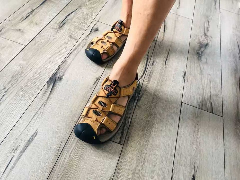 Sandały turystyczne męskie skóra naturalna