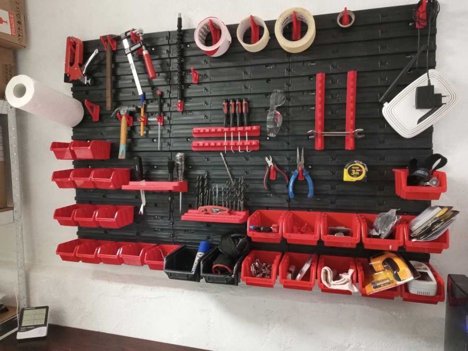 Zestaw 10w1 XXL Tablica Narzędziowa Garażowa 120x80 Ścianka Warsztat