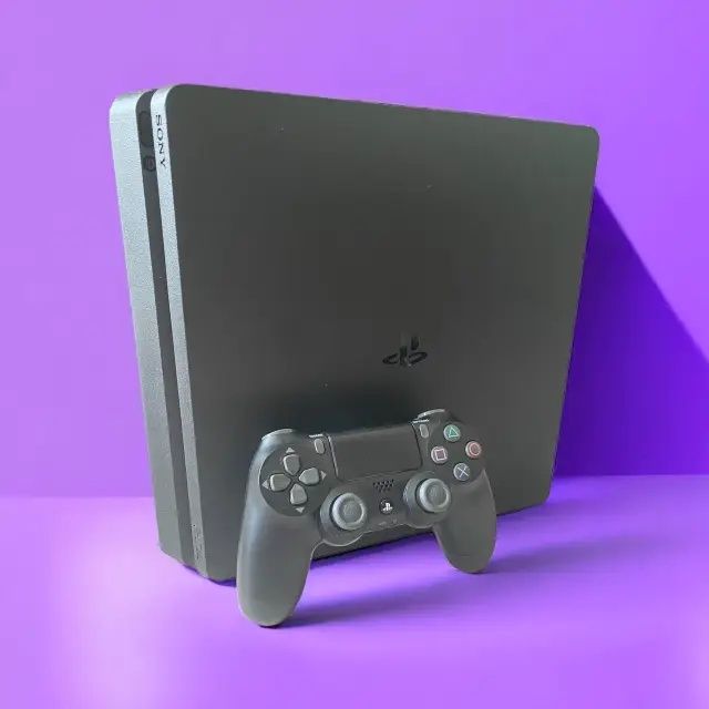 Приставка ігрова Playstation 4 Slim 1. 500, 2 джойстика Стаціонарна ігрова консоль PS4 для телевізора
