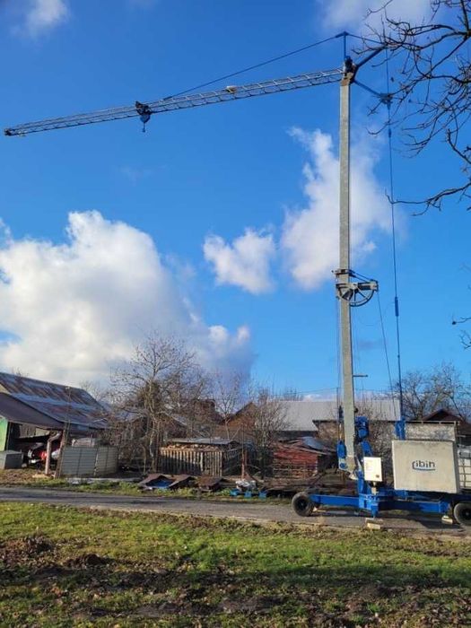 Dźwig żuraw budowlany dekarski WYNAJEM 14m