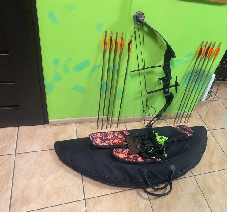 Mocny Łuk Bloczkowy PSE Game Sport Nova + Strzały Akcesoria futerał