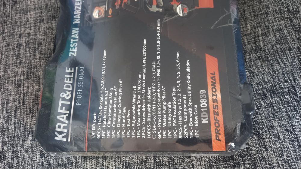 Duży Zestaw narzędzi Kraft&Dele 100 el. Nowy.