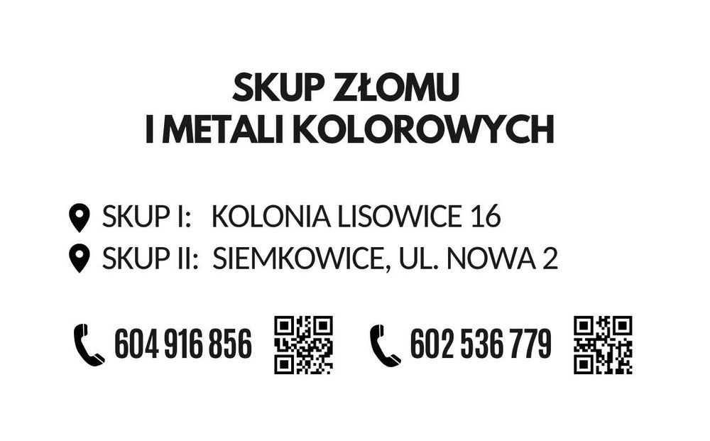 SKUP ZŁOMU i metali kolorowych