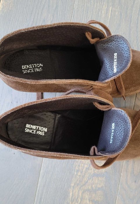Ботильоны Benetton  39 размер замш натуральный состояние новых
